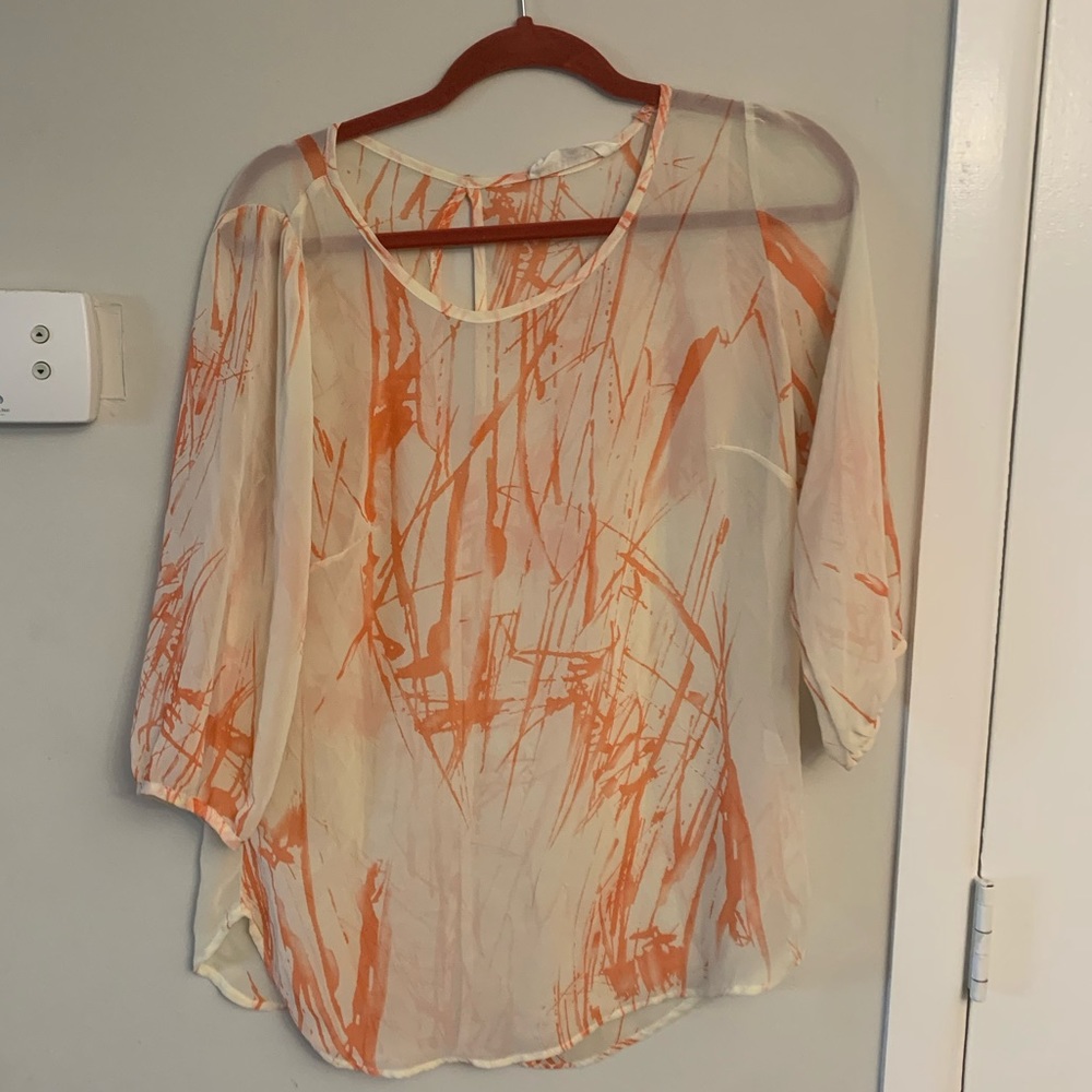 Peach love cream blouse